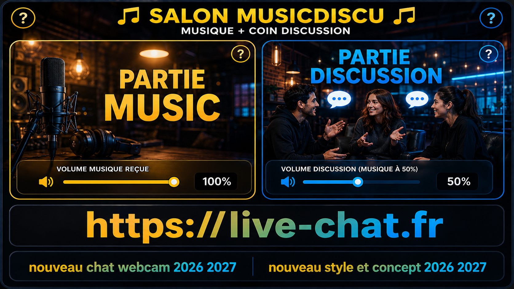 Salon MusicDiscu musique et discussion Live-Chat.fr